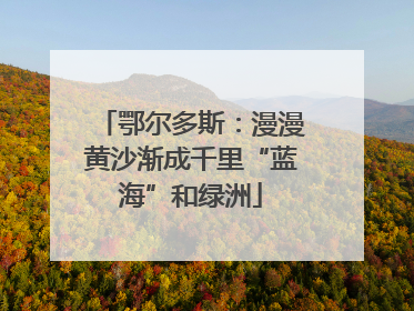 鄂尔多斯：漫漫黄沙渐成千里“蓝海”和绿洲